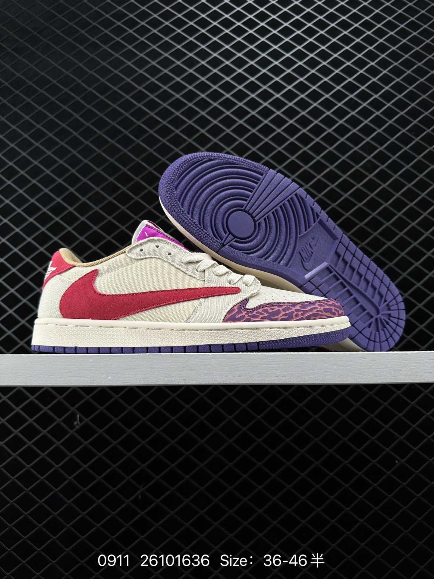 fragment design x Travis Scott x Nike Air Jordan 1 Low OG SP”Black/Green Toe“